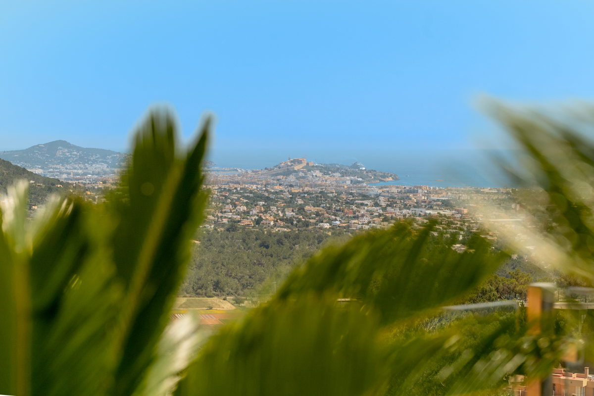 Schöner Blick auf die Altstadt Ibizas
