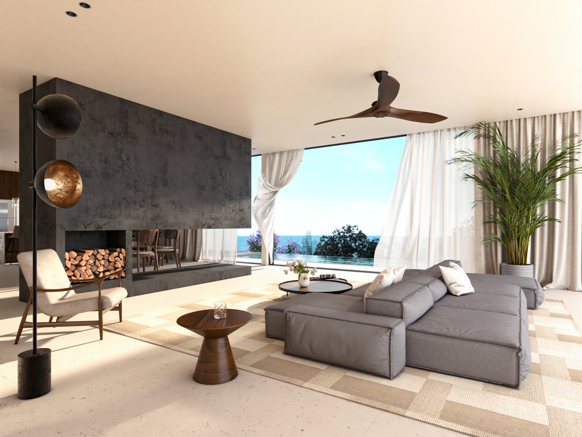Open Living Area with Sea View