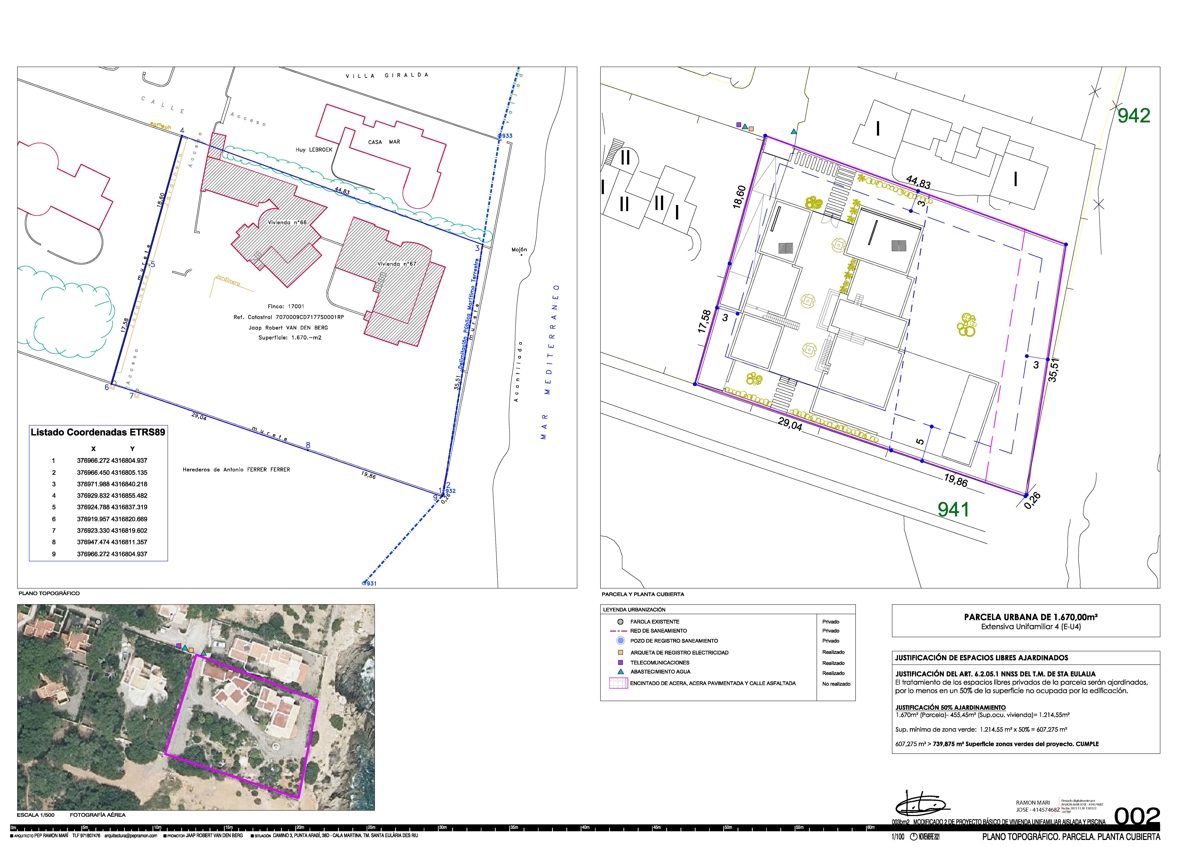Plans of the Existing House and Villa Project