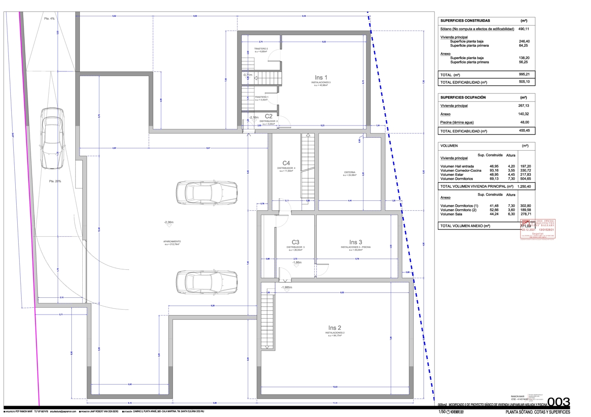 Floor Plans of the Garage and Basement