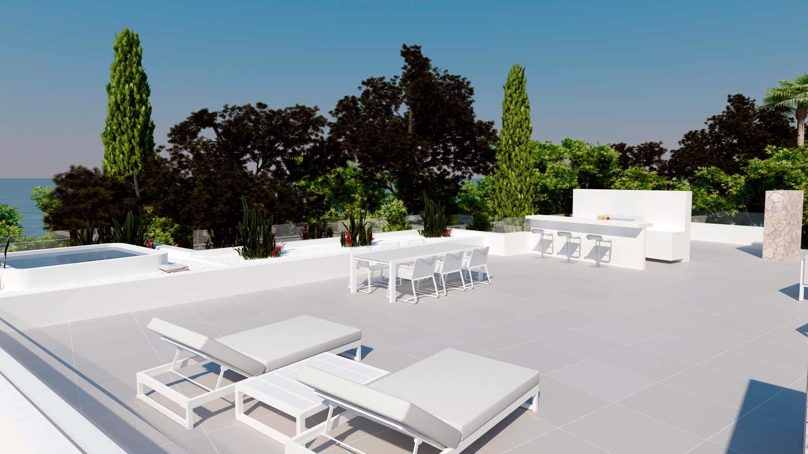 Roof top with summer kitchen