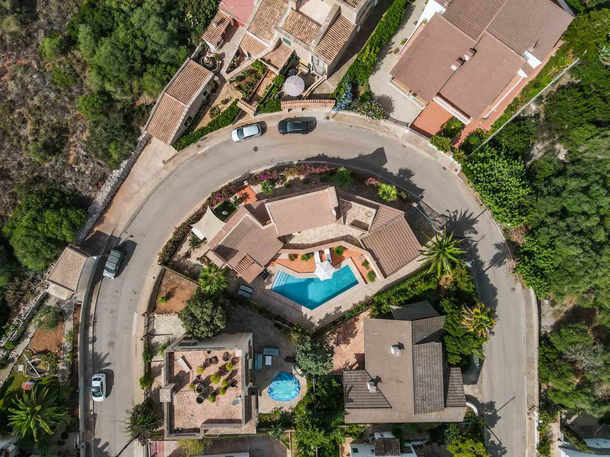 Vista aérea de la villa en Portocolom