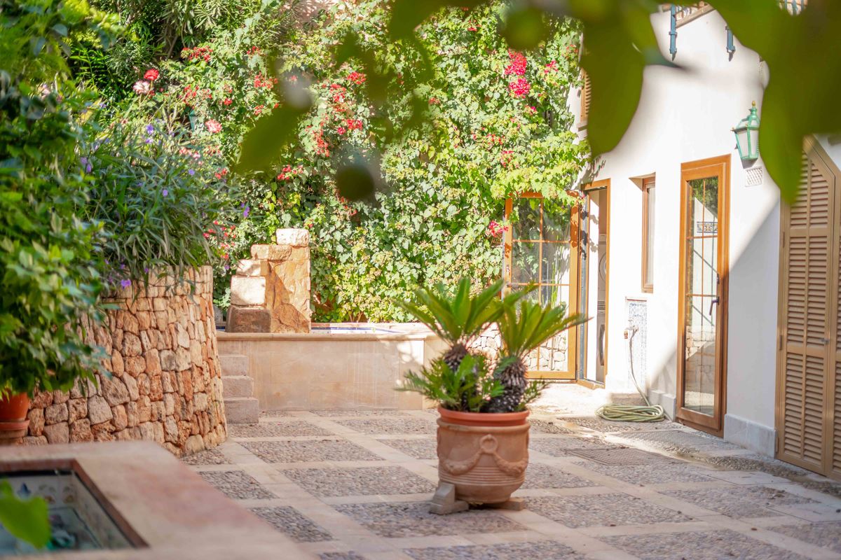  Mediterranean vegetation adorns the main courtyard.