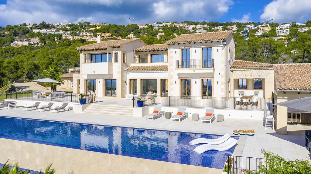 Rear view from the Mediterranean property